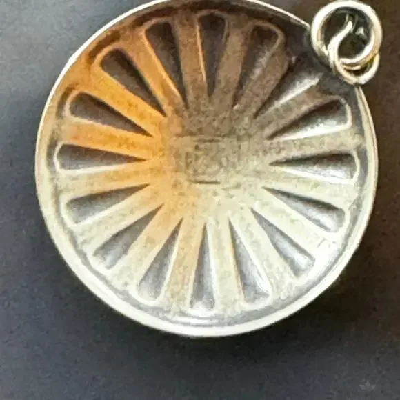 Native American Sterling Sunburst Round Concho Stamped Dangle Earrings For Women - Picture 8 of 10